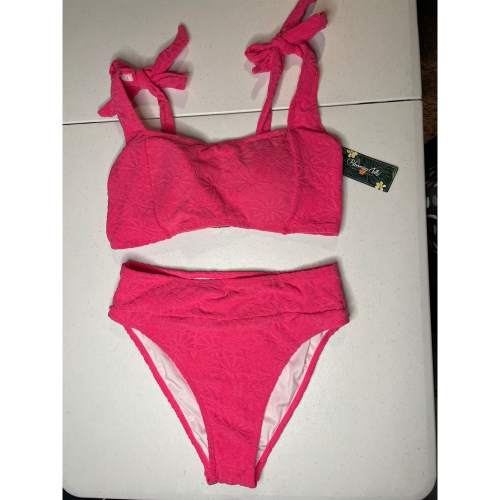 Blooming Jelly Womens High Waisted Bikini Set, L